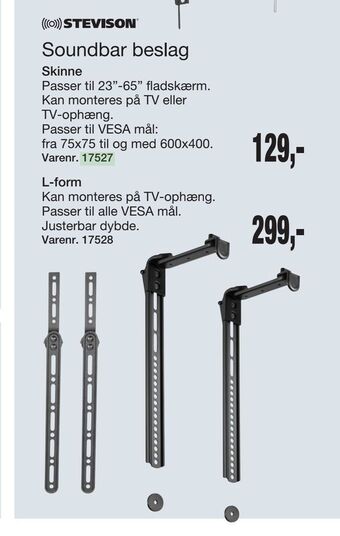 Soundbar beslag
