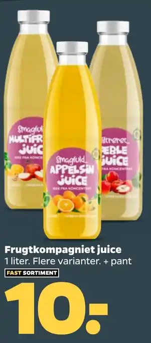 Netto Frugtkompagniet juice 1 Liter tilbud
