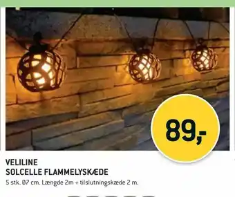 XL-BYG Veliline solcelle flammelyskæde tilbud