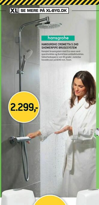 XL-BYG Hansgrohe crometta s 240 showerpipe brusesystem tilbud