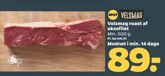 Netto Velsmag roast af oksefilet tilbud