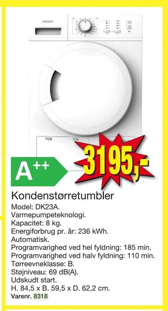 Harald Nyborg Kondenstørretumbler tilbud