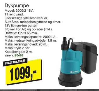 Harald Nyborg Dykpumpe tilbud