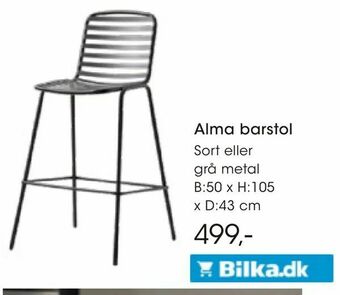 Bilka Alma barstol tilbud
