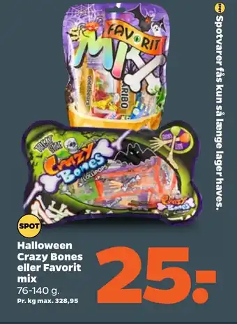 Netto Halloween Crazy Bones eller Favorit Mix tilbud