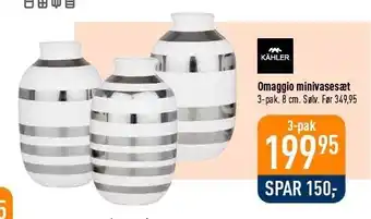 Imerco Omaggio minivasesæt 3-pak tilbud
