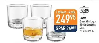 Prism whiskyglas 3 æsker - 4 stk.