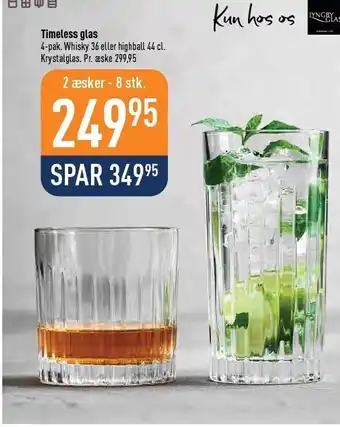 Timeless glas 2 æsker - 8 stk.
