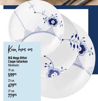 Imerco Blå mega riflet coupe tallerken tilbud