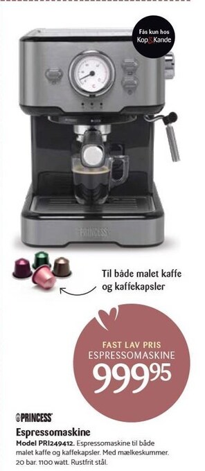 Kop & Kande Espressomaskine tilbud