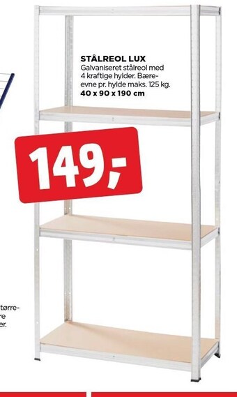 jem & fix Stålreol lux tilbud