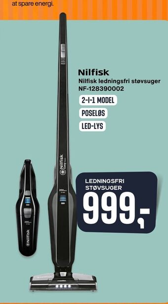 Skousen Nilfisk ledningsfri støvsuger nf-128390002 tilbud