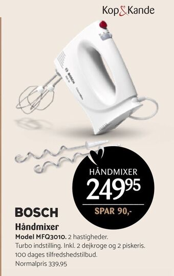 Kop & Kande Bosch håndmixer tilbud