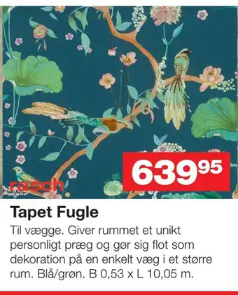 Bauhaus Tapet fugle tilbud