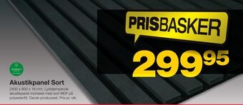 Bauhaus Akustikpanel sort tilbud