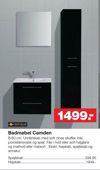 Bauhaus Badmøbel camden tilbud