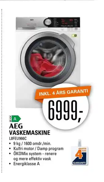 El-Salg Vaskemaskine l8feu966c tilbud