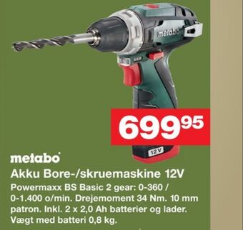 Bauhaus Metabo bore- og skruemaskine tilbud