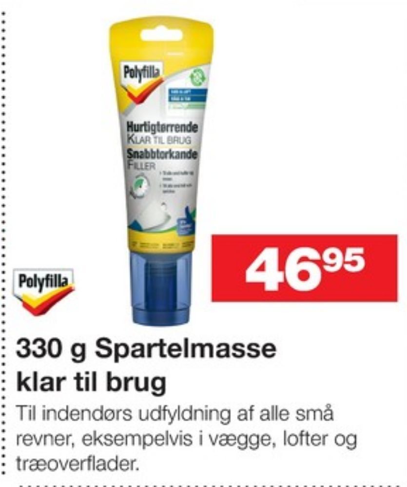 Polyfilla spartelmasse tilbud hos Bauhaus