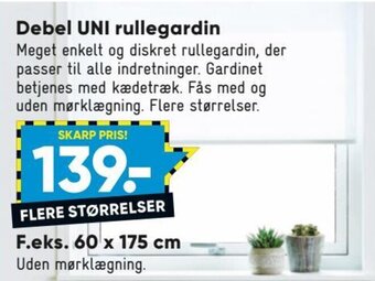 Bilka Debel UNI Rullegardin tilbud