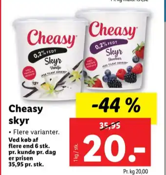 Lidl Cheasy skyr vanilje tilbud