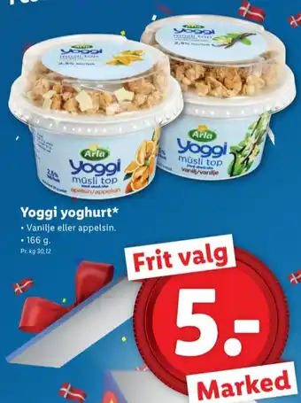 Lidl Yoggi yoghurt appelsin med müsli top tilbud