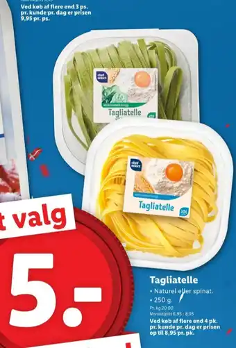 Lidl Chef select pasta tilbud