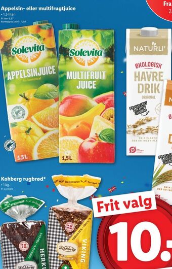 Lidl Solevita juice tilbud