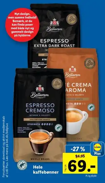 Lidl Espresso cremoso kaffebønner - hele tilbud