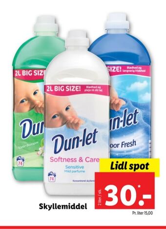 Lidl Dun-let skyllemiddel tilbud