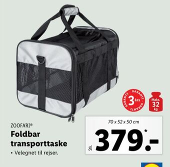 Lidl Zoofari transporttaske tilbud