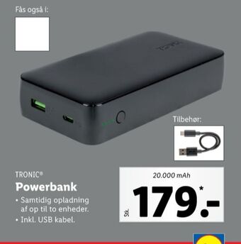 Lidl Tronic powerbank tilbud