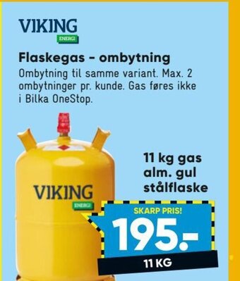 Bilka Flaskegas - Ombytning tilbud