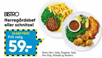 Bilka Herregårdsbøf eller Schnitzel tilbud
