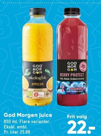 Bilka God Morgen Juice tilbud