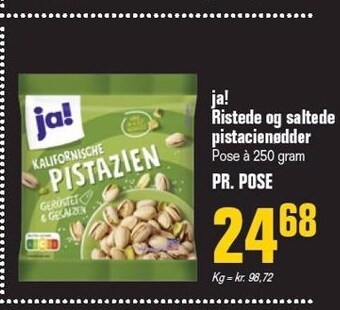 Poetzsch Padborg Ja! ristede og saltede pistacienødder tilbud