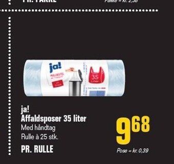 Poetzsch Padborg Ja! affaldsposer 35 liter tilbud