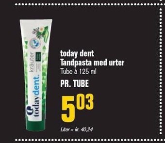 Poetzsch Padborg Today dent tandpasta med urter tilbud