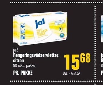 Poetzsch Padborg Ja! rengøringsvådservietter, citron tilbud