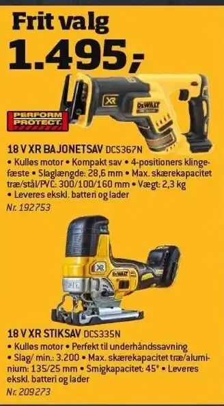 Bygma 18 v xr bajonetsav el. stiksav tilbud
