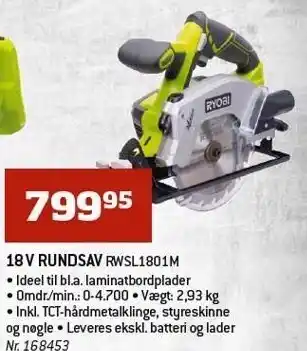 Bygma 18 v rundsav tilbud