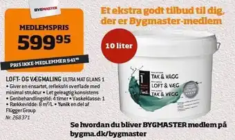 Bygma Loft og vægmaling tilbud