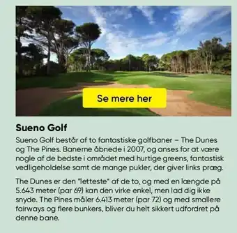 Bravo Tours Sueno golf tilbud