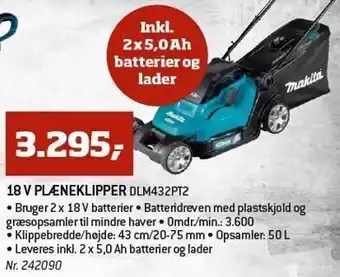 Bygma 18 v plæneklipper tilbud