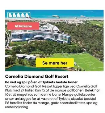 Cornelia diamond golf resort