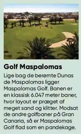 Bravo Tours Golf maspalimas tilbud
