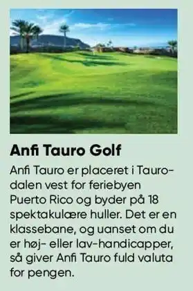 Bravo Tours Anti tauro golf tilbud
