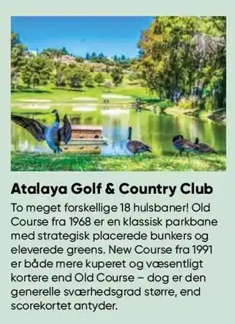 Bravo Tours Atalaya golf & country club tilbud