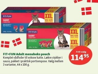 Maxi Zoo Fit+fun adult menuboks tilbud