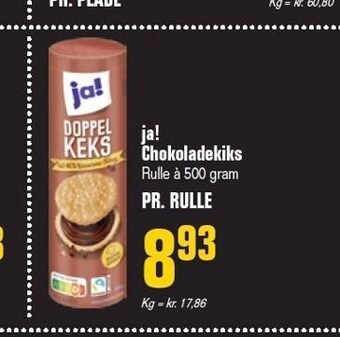 Otto Duborg Ja! chokoladekiks tilbud